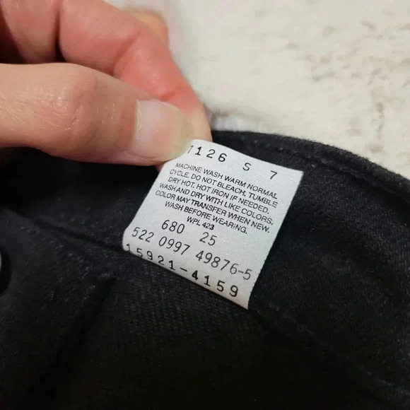 Vintage Levi’s 921 15921 Orange Tab Tapered Fit Black Mom Jeans Made USA Size 6 - Picture 6 of 9